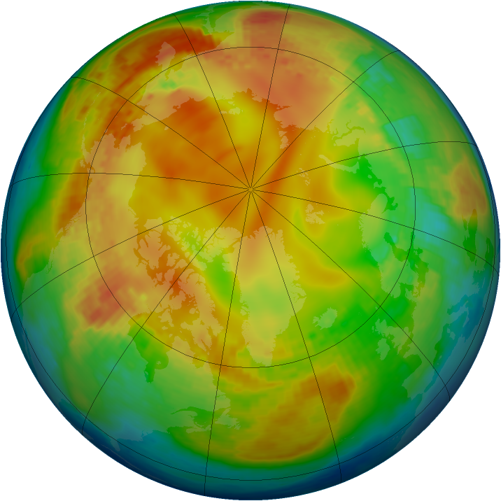 Arctic ozone map for 02 February 2004